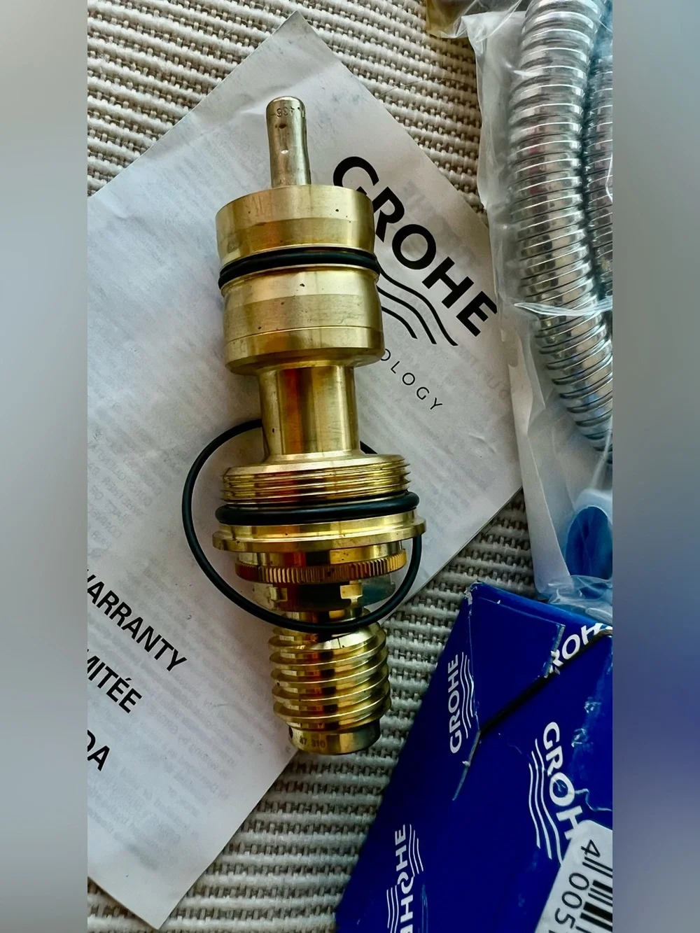 Grohe Parts~Chrome 150cm Shower Hose and Replacement Cartridge Kit